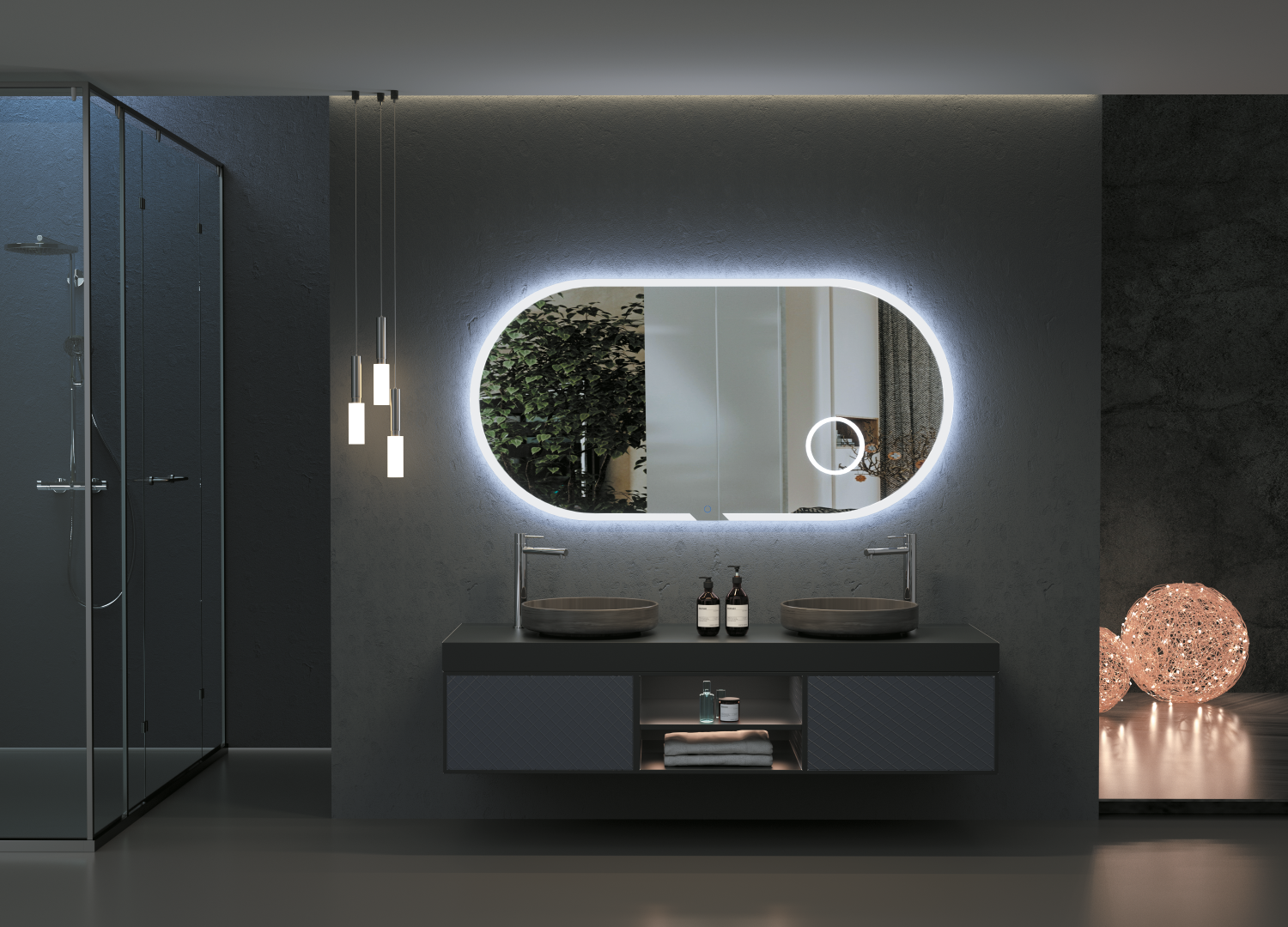 Miroir LEDIMEX avec éclairage intégré - Série Austria - PointVit